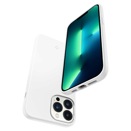 Чехол для iPhone 13 Pro Max силиконовый Spigen Silicone Fit белый