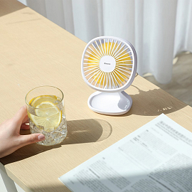 Вентилятор портативный настольный USB Baseus Pudding-Shaped Fan белый