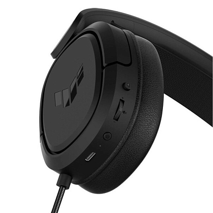 Наушники Asus TUF Gaming H1 Wireless полноразмерные с микрофоном игровые черные
