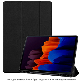 Чехол для Samsung Galaxy Tab S7 11.0 T870, T875, S8 11.0 кожаный Nova-09 черный