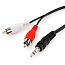Кабель 3,5 мм - 2RCA (стандартный аудио - тюльпаны) длина 20 см Cablexpert CCA-458 черный