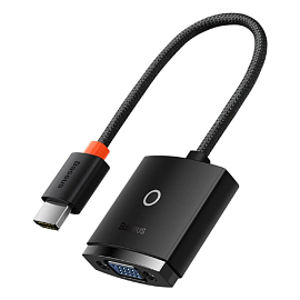 Переходник HDMI- VGA (папа - мама) длина 0,2 м Baseus Lite Series черный