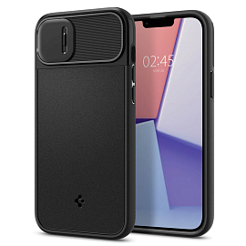 Чехол для iPhone 14 Pro Max гибридный Spigen Optik Armor MagSafe черный