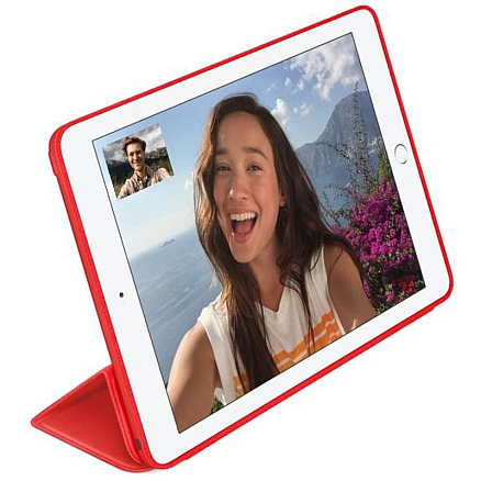 Чехол для iPad 2018, 2017 кожаный Smart Case красный
