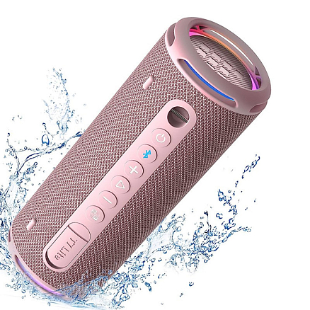 Портативная колонка Tronsmart T7 Lite с защитой от воды, подсветкой и поддержкой MicroSD розовая