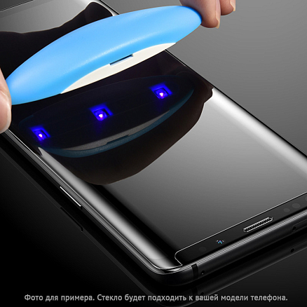 Защитное стекло для Honor 30 Pro+ на весь экран Lito-6 c УФ-клеем и лампой прозрачное