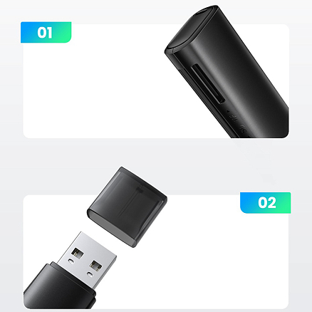 Картридер USB 3.0 для SD и MicroSD Ugreen CM264 черный