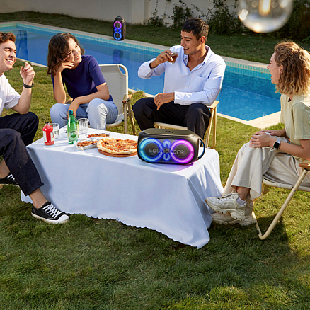 Портативная колонка Anker SoundCore Rave Party 2 для вечеринок с защитой от воды и подсветкой черная