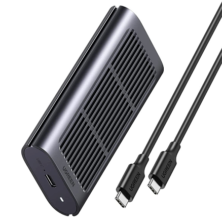 Корпус для SSD M.2 NVME диска Type-C 3.2 Gen2 (20 Gbps) Ugreen CM347 черный