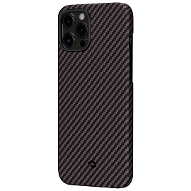 Чехол для iPhone 12 Pro Max кевларовый тонкий Pitaka MagEZ золотисто-черный