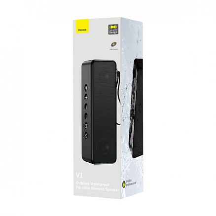 Портативная колонка Baseus V1 Outdoor с защитой от воды черная