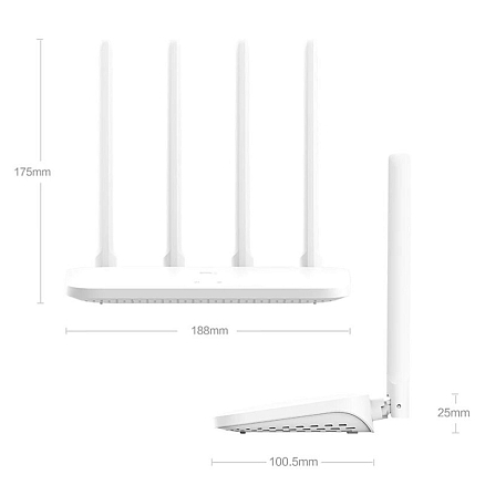 WI-FI маршрутизатор (роутер) 2.4/5 ГГц Xiaomi Mi Router 4A (R4AC) DVB4230GL