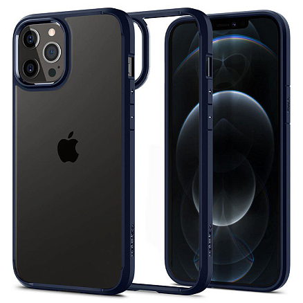 Чехол для iPhone 12, 12 Pro гибридный Spigen SGP Ultra Hybrid прозрачно-синий