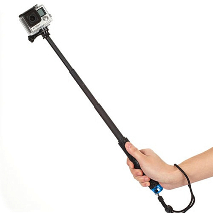 Монопод телескопический для экшн-камер GoPro, Sony, SJCAM, Aee Nova-sj4000 черно-синий