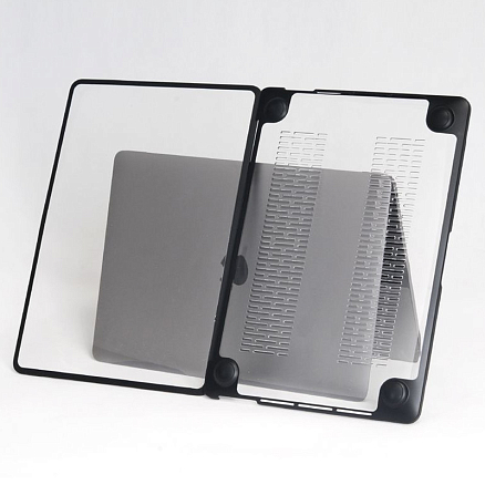 Чехол для Apple MacBook Pro 14 2021 A2442 пластиковый Tech-Protect Hardshell Pro прозрачно-черный