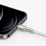 Кабель USB - Lightning для зарядки iPhone 1 м 2.4А плетеный Baseus Cafule Metal Data бело-серебристый