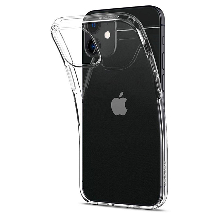 Чехол для iPhone 12 Mini гелевый ультратонкий Spigen Liquid Crystal прозрачный