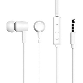 Наушники Celebrat G13 вакуумные с микрофоном белые