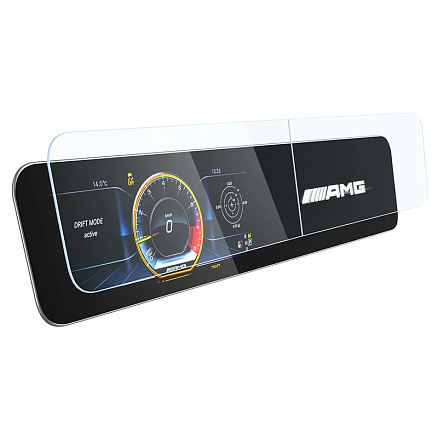 Защитное стекло для экрана мультимедиа системы автомобиля Mercedes E-Class 2020-2021 Spigen EZ FIT прозрачное