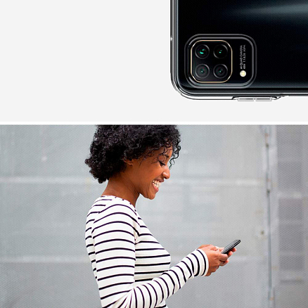 Чехол для Huawei P40 Lite гелевый ультратонкий Spigen Liquid Crystal прозрачный