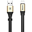 Кабель USB - MicroUSB, Lightning для зарядки 23 см 2А плоский Baseus Portable золотистый