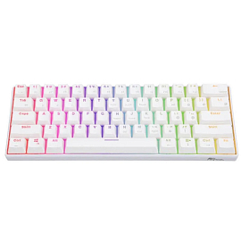 Клавиатура беспроводная Bluetooth Royal Kludge RK61 RK Red механическая с подсветкой игровая белая