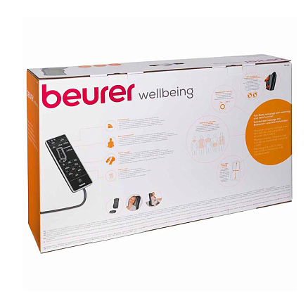 Массажная накидка (массажер) на сиденье для спины и шеи Шиацу с подогревом Beurer MG 315 черная