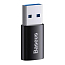 Переходник USB 3.1 - Type-C (папа - мама) хост OTG Baseus Ingenuity Series Mini ZJJQ000101 черный