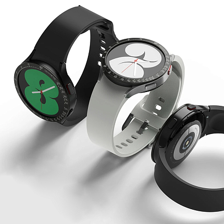 Защитная рамка для Samsung Galaxy Watch 4 44 мм на экран металлическая Ringke черная