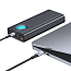 Внешний аккумулятор Baseus Amblight 30000мАч (4хUSB, Type-C, ток 3А, быстрая зарядка PD, QC 3.0, 33Вт) черный