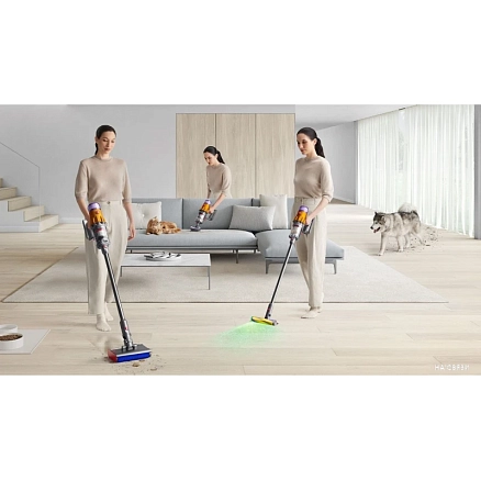 Вертикальный пылесос Dyson V12s Detect Slim Submarine 448871-01 желтый-никель