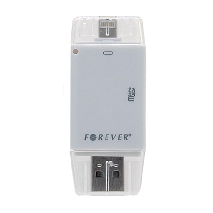 Адаптер Apple Lightning - USB с microSD картридером для iPhone, iPod, iPad Forever