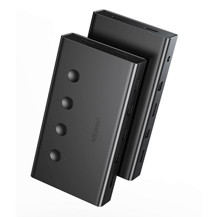 KVM переключатель на 4 компьютера HDMI, USB 2.0 Ugreen CM293 черный