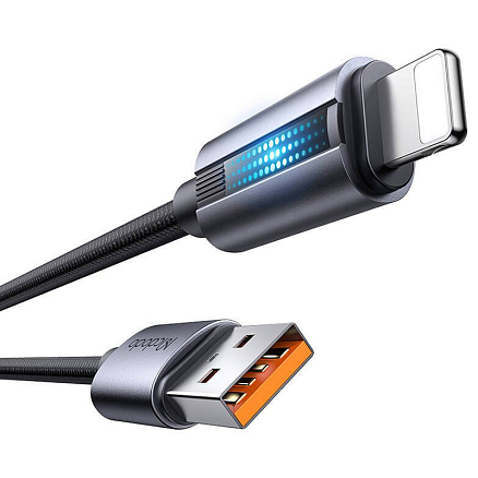 Кабель USB - Lightning для зарядки 1,2 м 3А плетеный McDodo CA-5660 (быстрая зарядка) черный