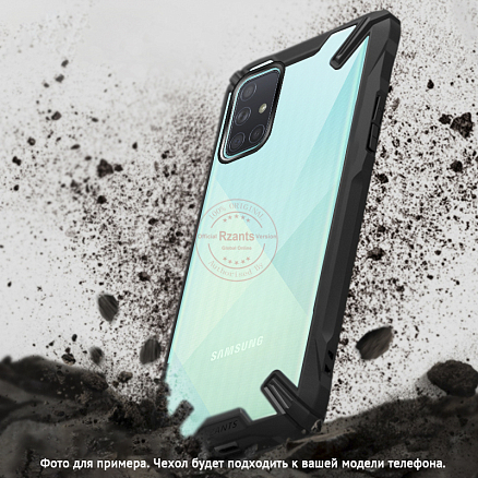 Чехол для Xiaomi Redmi Note 9 гибридный Rzants Military черный