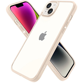 Чехол для iPhone 14 Plus гибридный Spigen Ultra Hybrid бежевый
