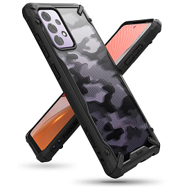 Чехол для Samsung Galaxy A72 гибридный Ringke Fusion X Design Camo черный