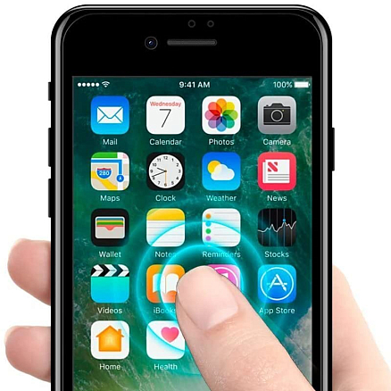 Защитное стекло для iPhone 7, 8, SE 2020, SE 2022 на весь экран противоударное Spigen Glass FC черное