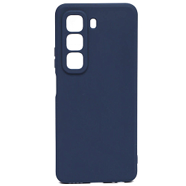 Чехол для Infinix Hot 50 Pro силиконовый Color Soft Touch темно-синий