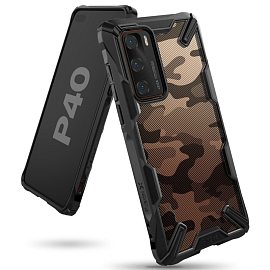 Чехол для Huawei P40 гибридный Ringke Fusion X Design Camo черный