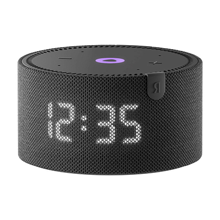 Умная колонка Яндекс Станция Мини 2 с часами (черный)