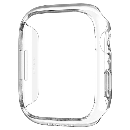 Чехол для Apple Watch 45 мм пластиковый тонкий Spigen Thin Fit прозрачный