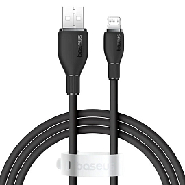 Кабель USB - Lightning для зарядки iPhone 1,2 м 2.4A Baseus Pudding P10355700111-00/CB000052 черный