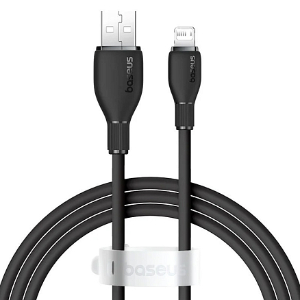 Кабель USB - Lightning для зарядки iPhone 1,2 м 2.4A Baseus Pudding P10355700111-00/CB000052 черный