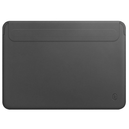 Чехол для Apple MacBook Air 13 (2018-2019) A1932, (2020) А2179, M1 (2020) A2337 кожаный футляр WiWU Skin Pro II темно-серый