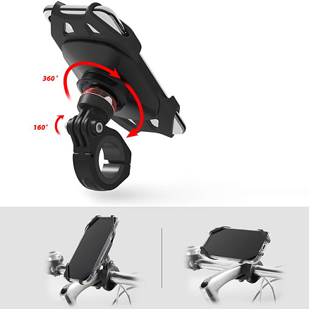 Велосипедный держатель для телефона до 6 дюймов на руль Ringke Spider черный