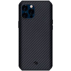 Чехол для iPhone 12 Pro Max гибридный для экстремальной защиты Pitaka MagEZ Pro 2 черно-серый