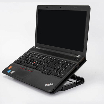 Подставка для ноутбука до 17,3 дюйма охлаждающая с подсветкой Miru CP1705 Doublewind черная