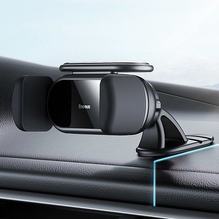 Держатель автомобильный на приборную панель Baseus Steel Cannon Pro черный
