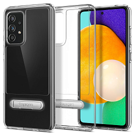 Чехол для Samsung Galaxy A52 гибридный с подставкой Spigen Slim Armor Essential S прозрачный